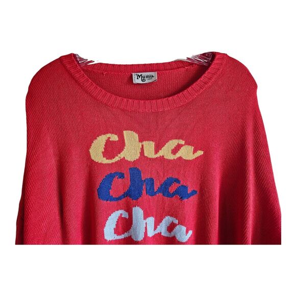 SHOW ME YOUR MUMU Women L Sweater Cha Cha Cha Cropped Oversized Long Sleeve 54" - Picture 2 of 7